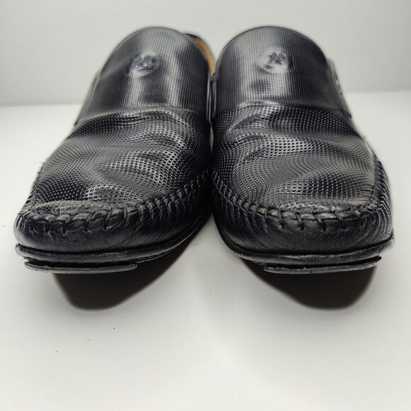Mezlan Tore Loafer Dress Shoes Pebble Leather Black Men Size 11 M 34805 main image 7